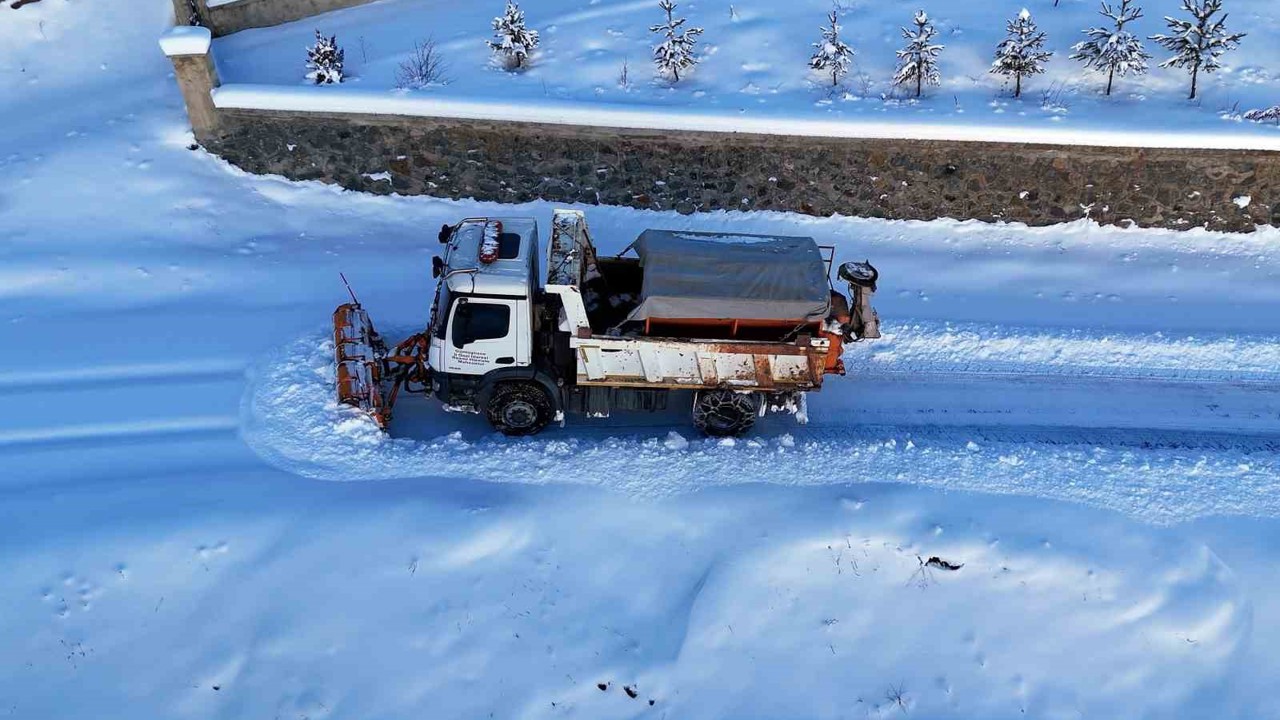Gümüşhane’de karla mücadele
