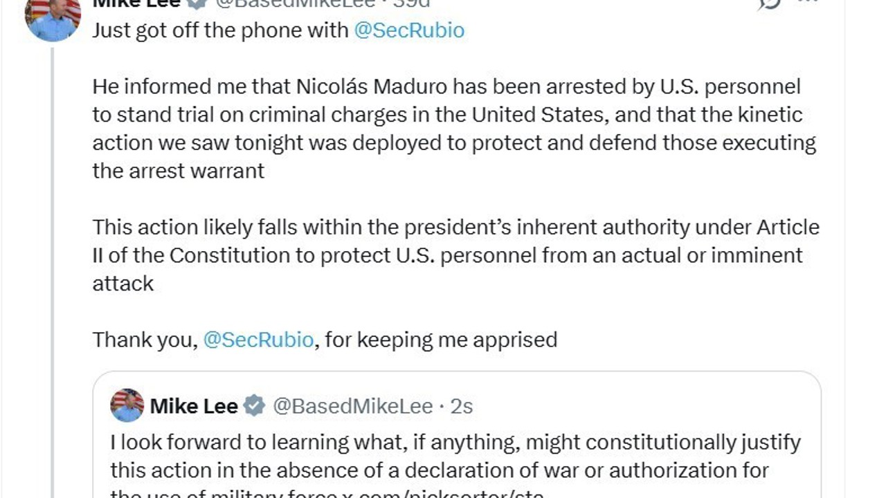 ABD’li Senatör Lee: "Dışişleri Bakanı Rubio, Maduro’nun ABD’de yargılanmak üzere tutuklandığını bildirdi"
