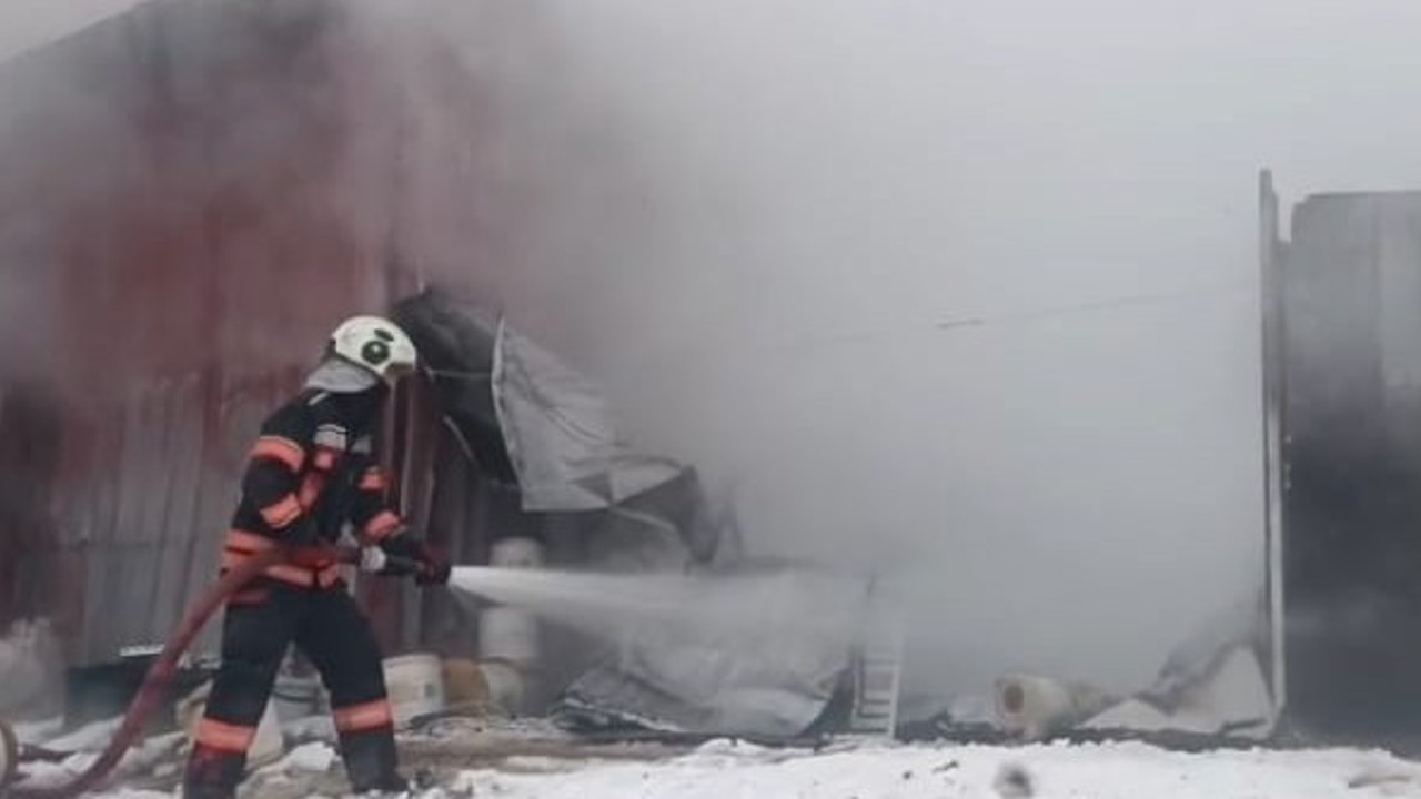 Malatya’da depo yangını
