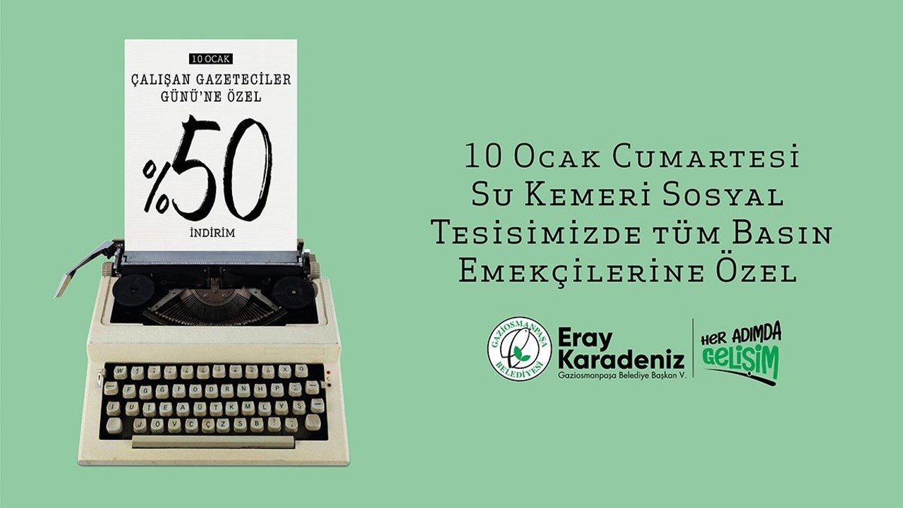 Su Kemeri Sosyal Tesisi’nden Gazetecilere yüzde 50 indirim

