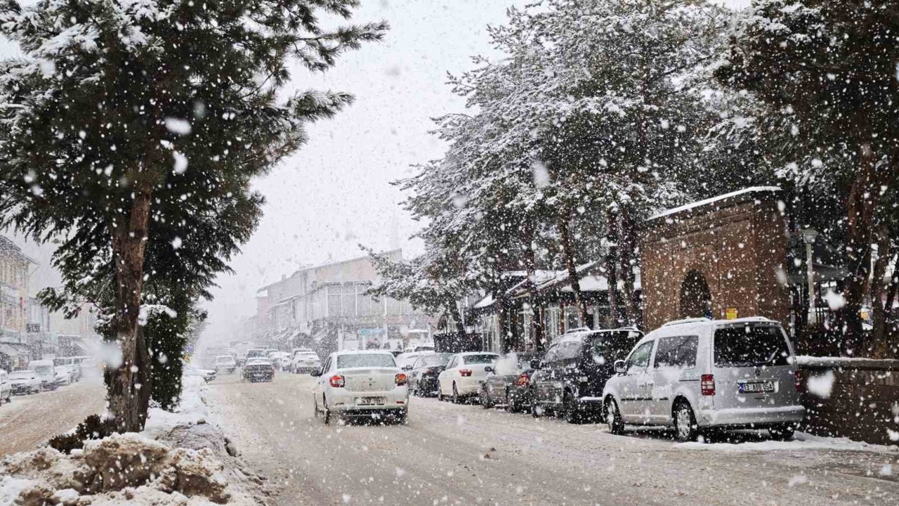 Ahlat’ta yoğun kar yağışı
