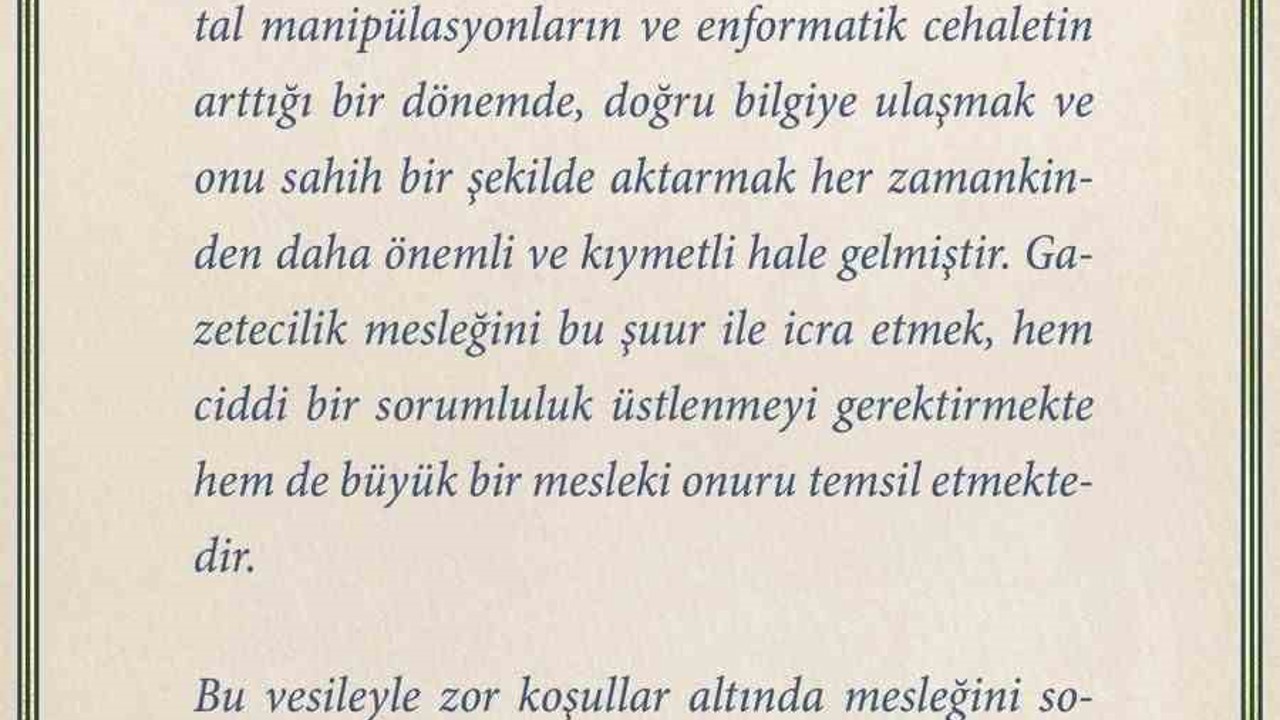 MİT Başkanı Kalın’dan 10 Ocak Çalışan Gazeteciler Günü mesajı
