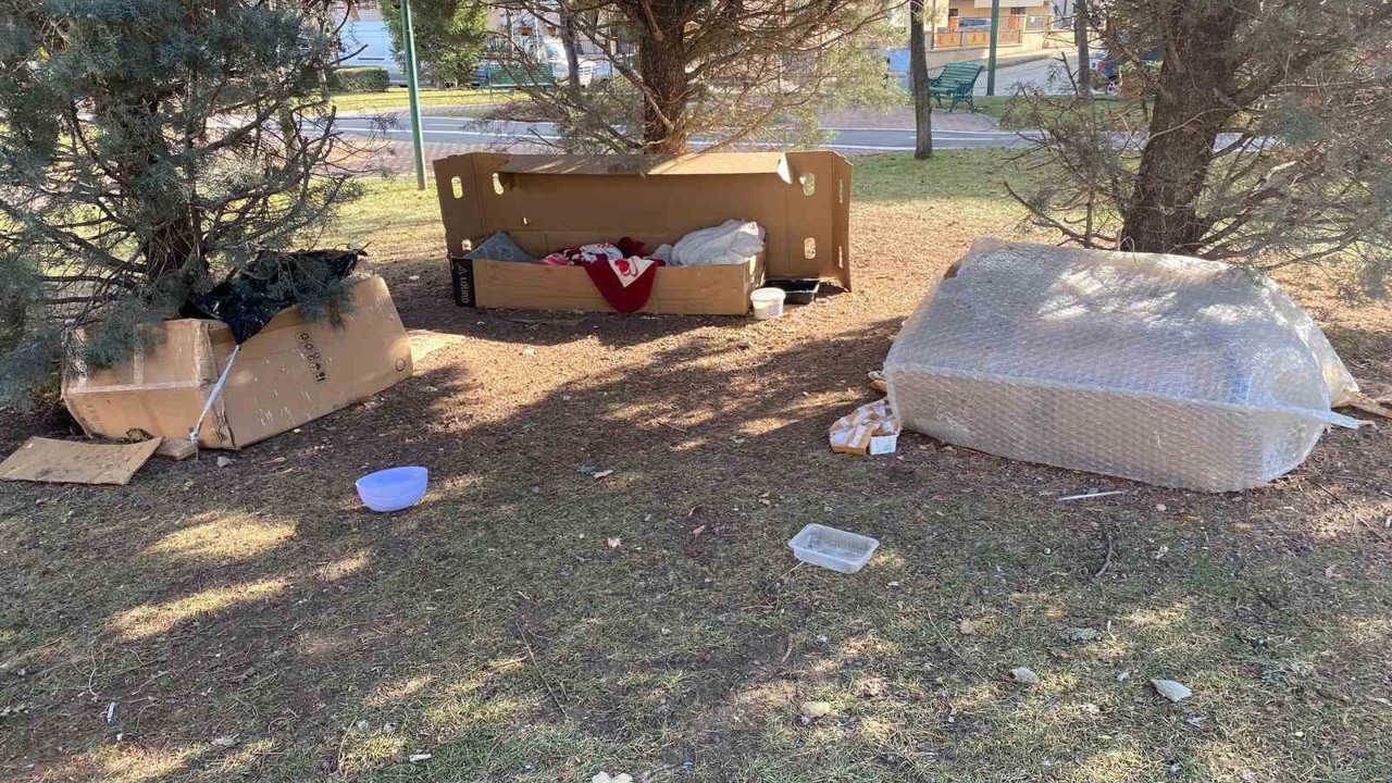 Soğuk kış şartlarında hayvanlar için korunaklı kulübeler yaptılar
