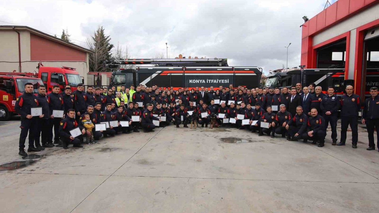 Konya İtfaiyesi 2025’te 15 bin 497 olaya müdahale etti
