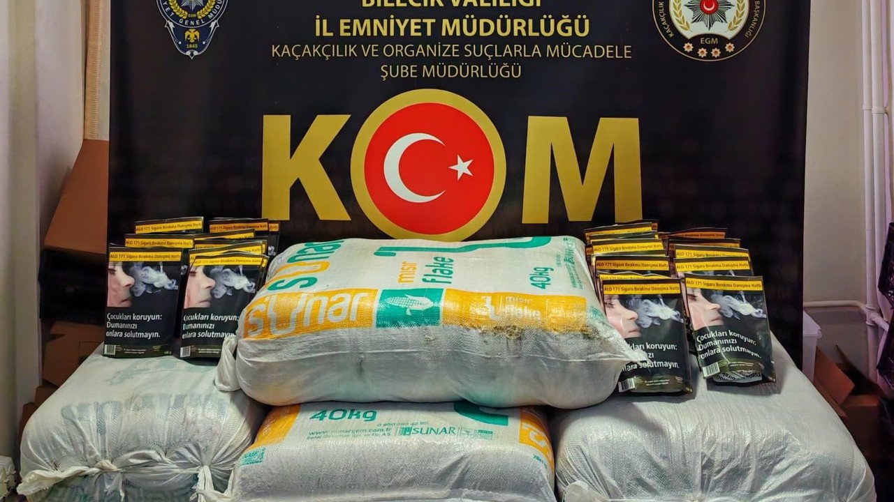 Bilecik’te 123 kilo kaçak tütün ele geçirildi
