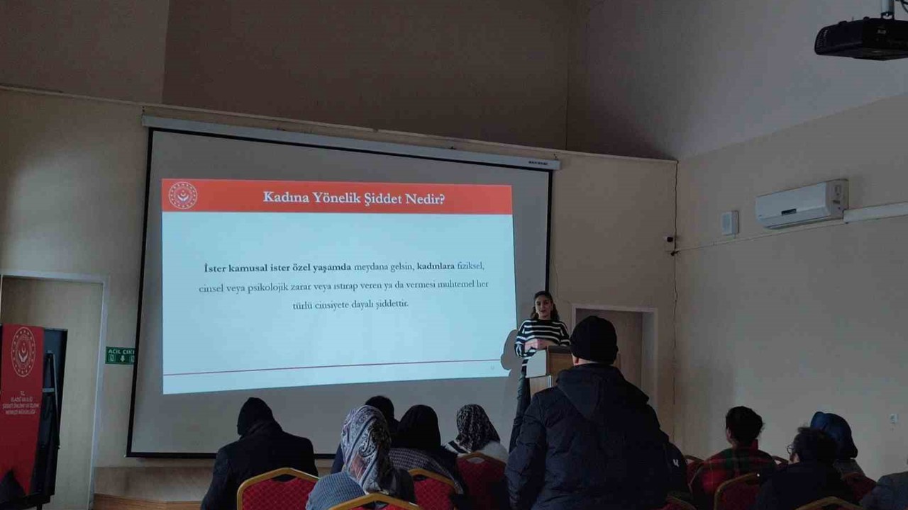 Elazığ’da kadına yönelik şiddetle mücadele eğitimi
