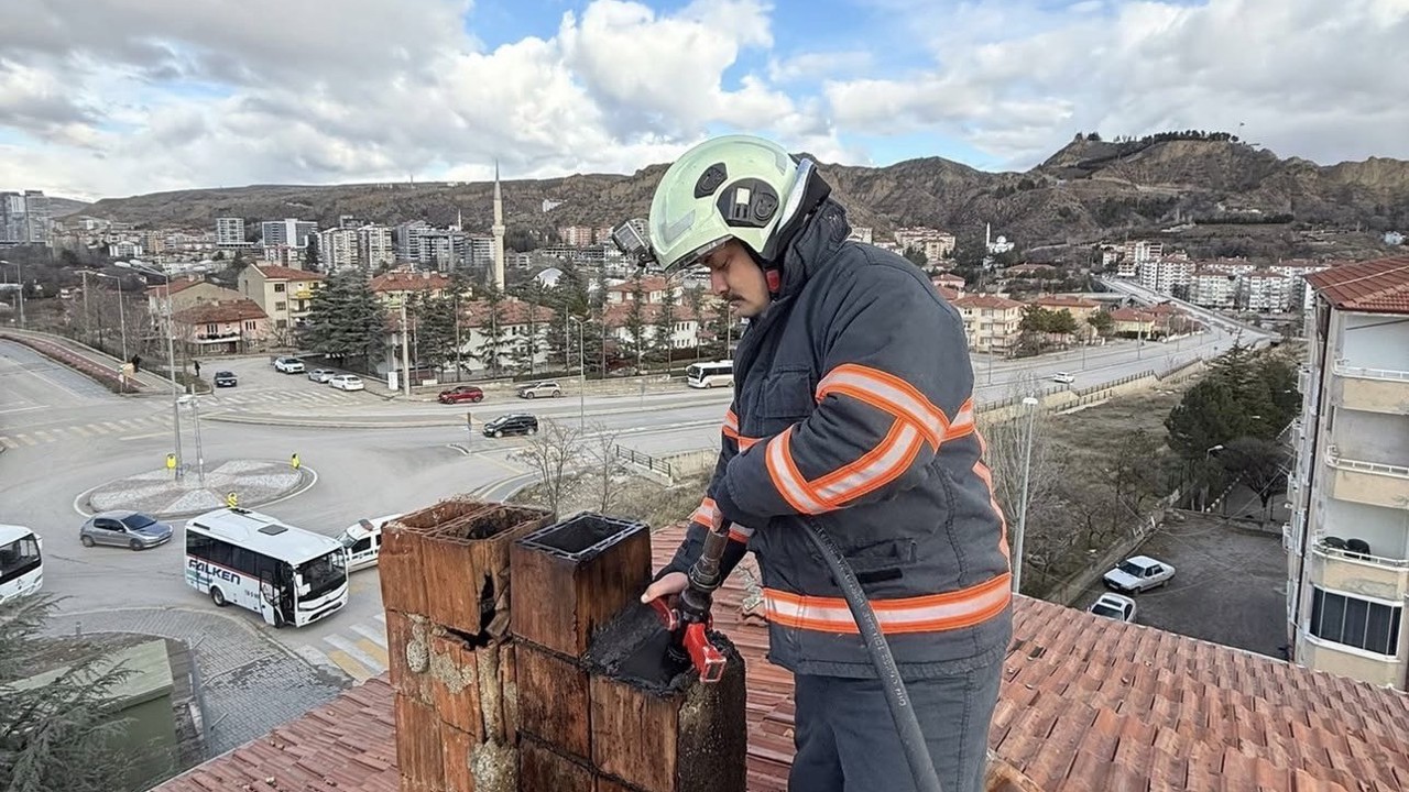 Çankırı’da korkutan baca yangını
