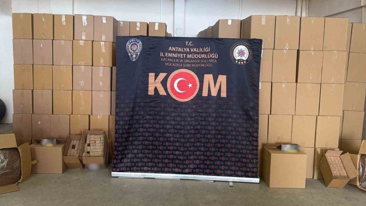 Antalya’da son 1 haftada 5,6 milyon kaçak makaron ele geçirildi
