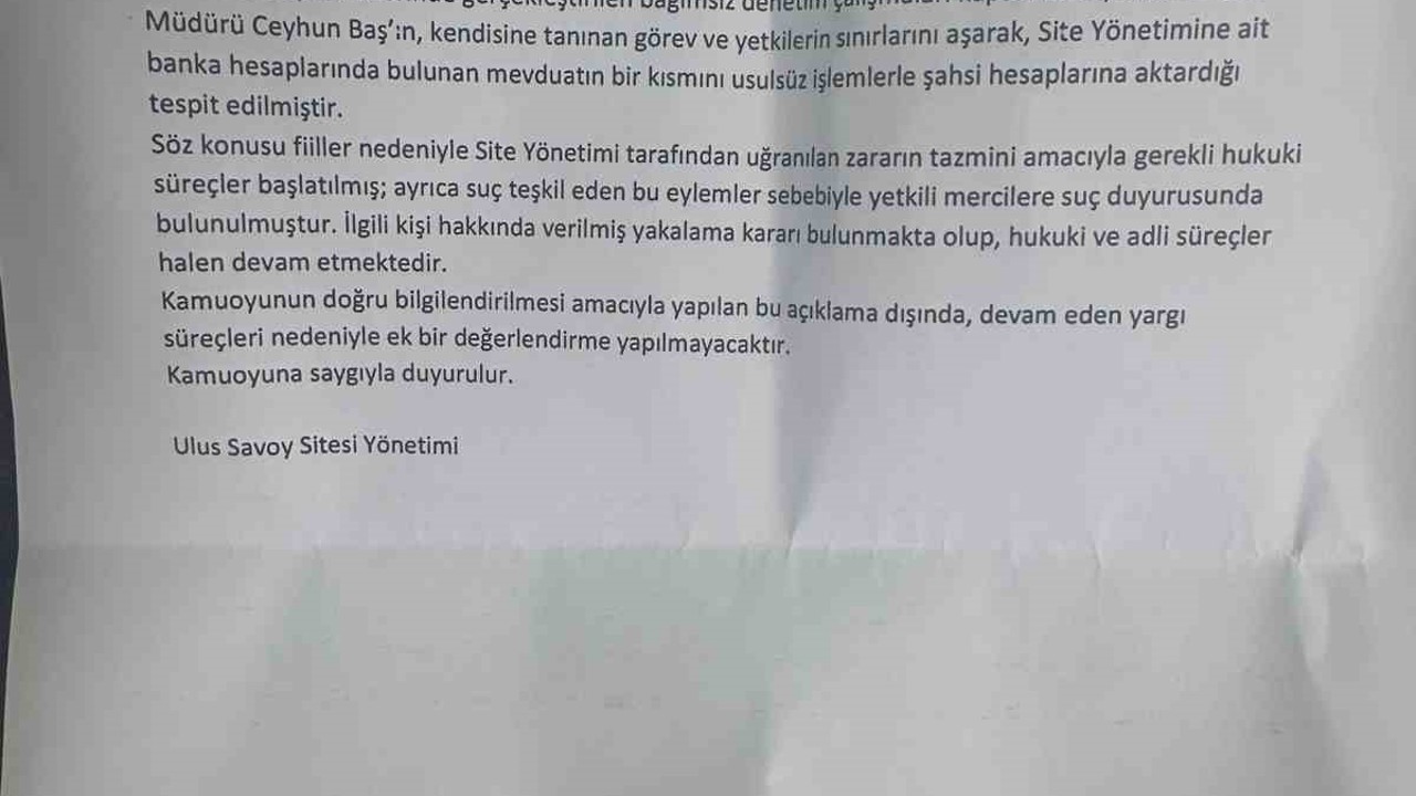 Ünlülerin yaşadığı sitede 1 milyon dolarlık vurgun iddiası
