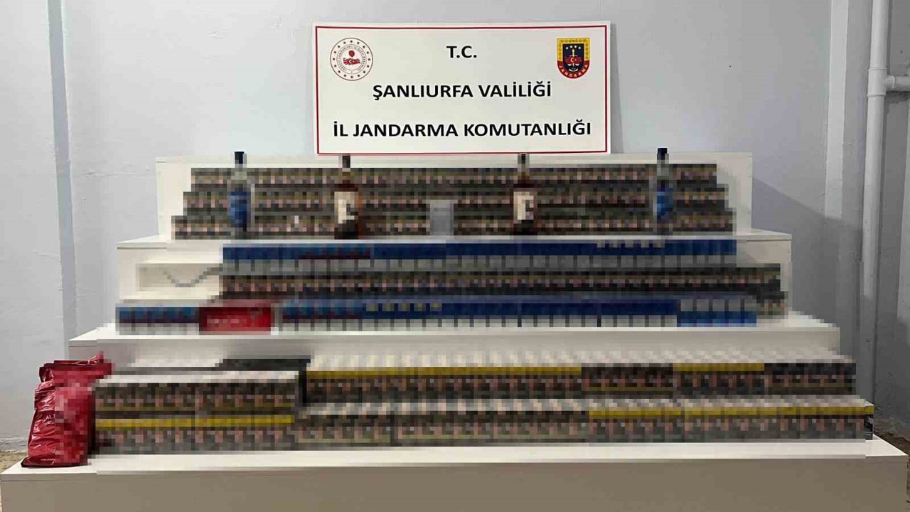 Şanlıurfa’da kaçak alkol ve sigara ele geçirildi
