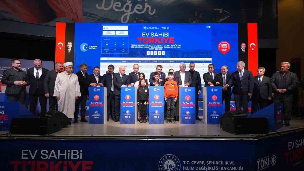 Erzurum’da TOKİ kuraları çekildi
