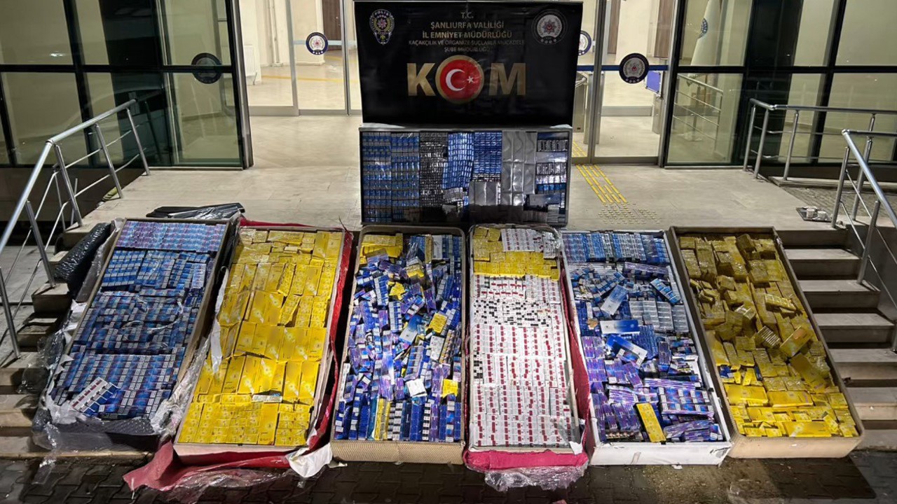Şanlıurfa’da 40 bin paket kaçak sigara ele geçirildi
