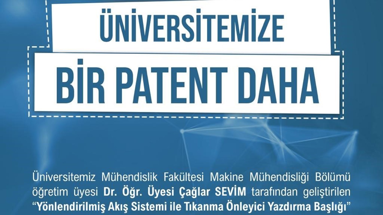 Niğde Ömer Halisdemir Üniversitesi bir patent daha aldı
