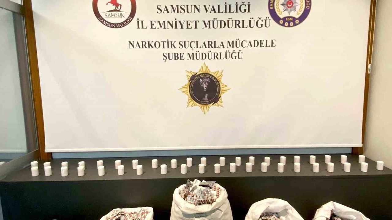 Samsun’da 36 bin sentetik ecza ele geçirildi: 3 gözaltı
