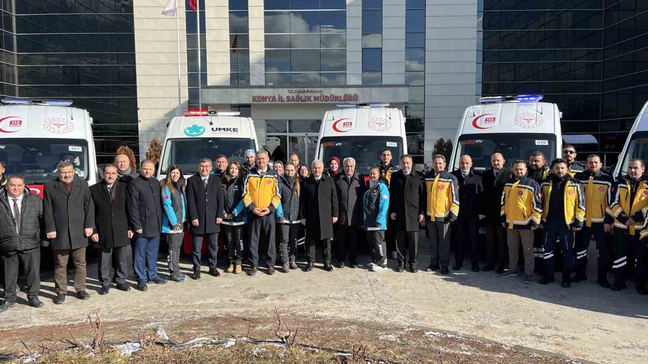 Konya’da 112 Acil Servis filosuna 13 ambulans daha katıldı
