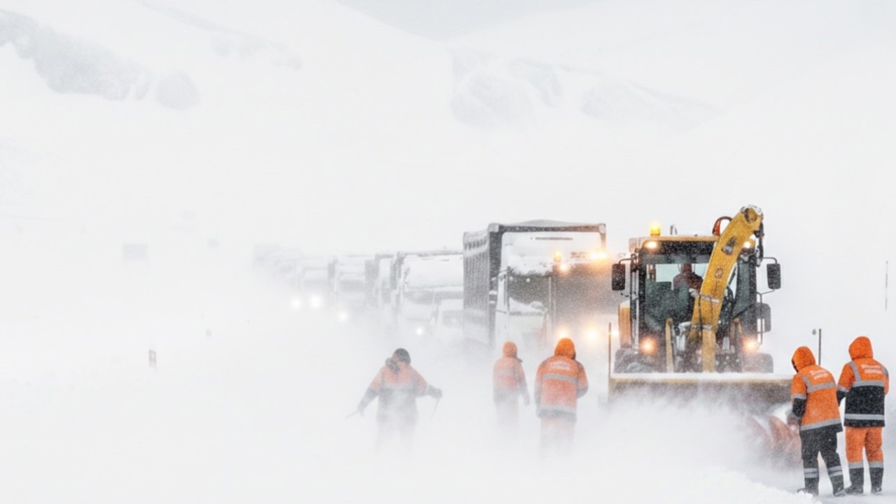 Yüksekova-Şemdinli kara yolu tipi nedeniyle ulaşıma kapatıldı
