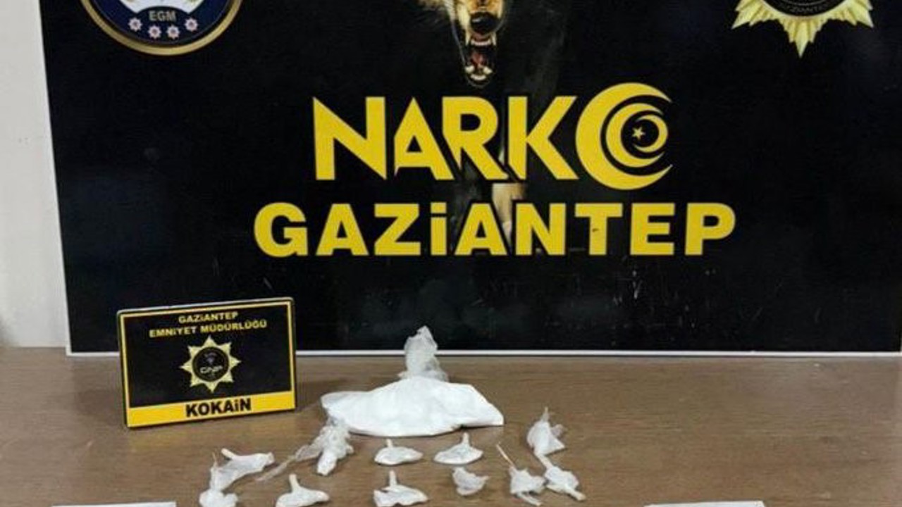 Gaziantep’te 198 gram kokain ele geçirildi
