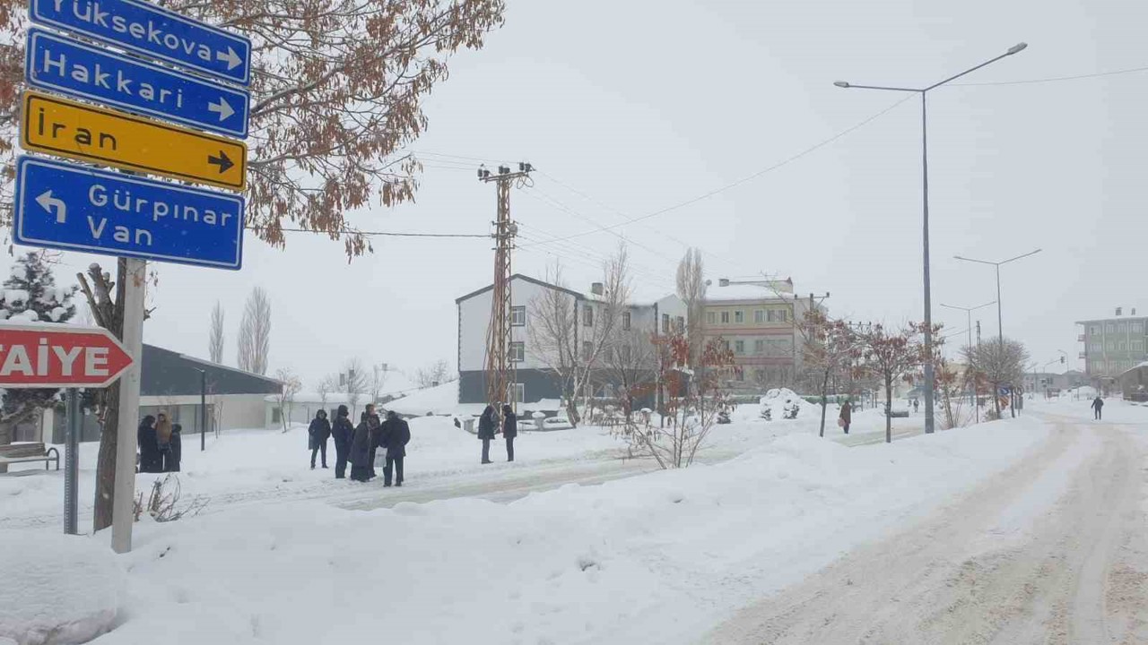 Başkale’de kar yağışı
