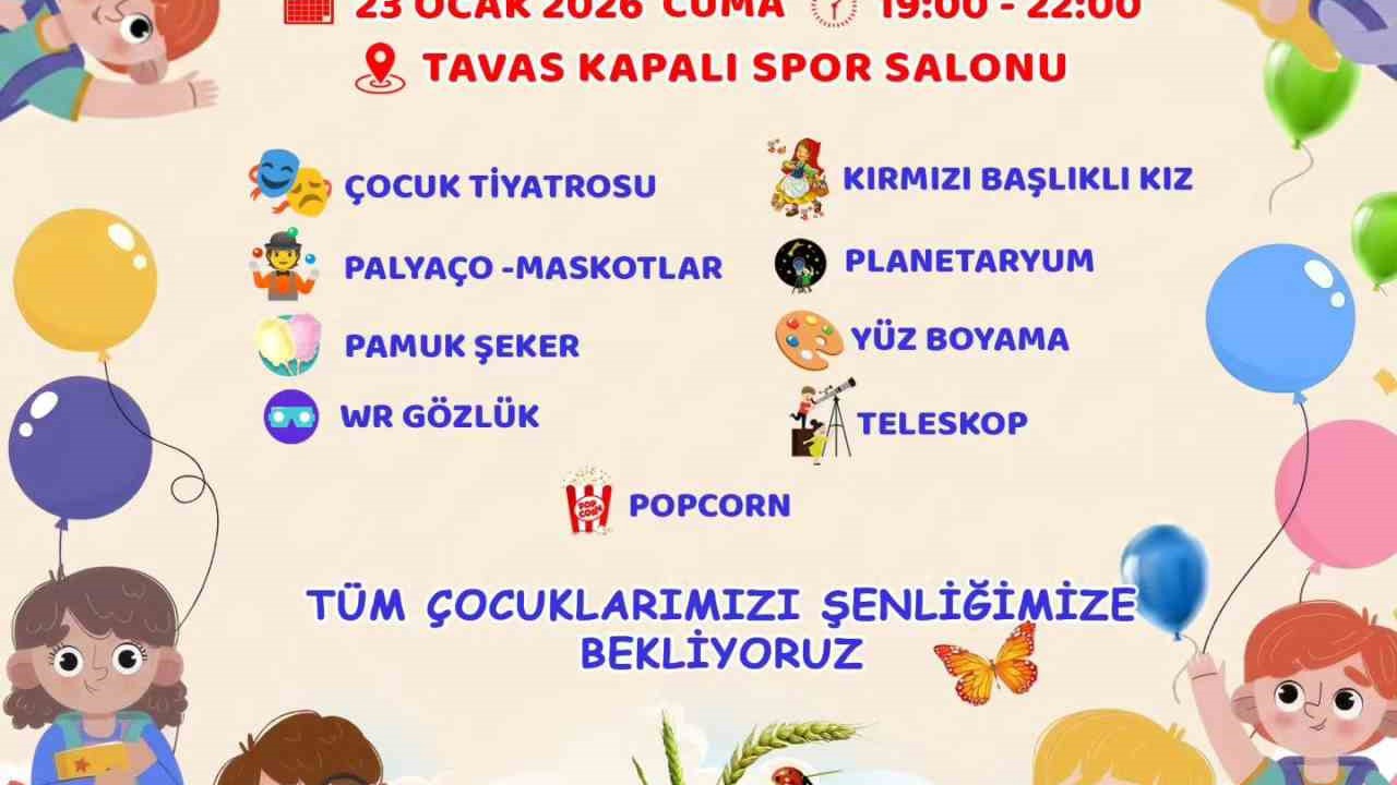Tavaslı çocuklar yarıyıl şenliğinde eğlenecek

