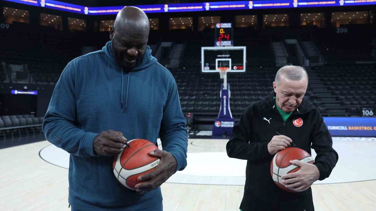 Cumhurbaşkanı Erdoğan, Shaquille O’Neal ile bir araya geldi
