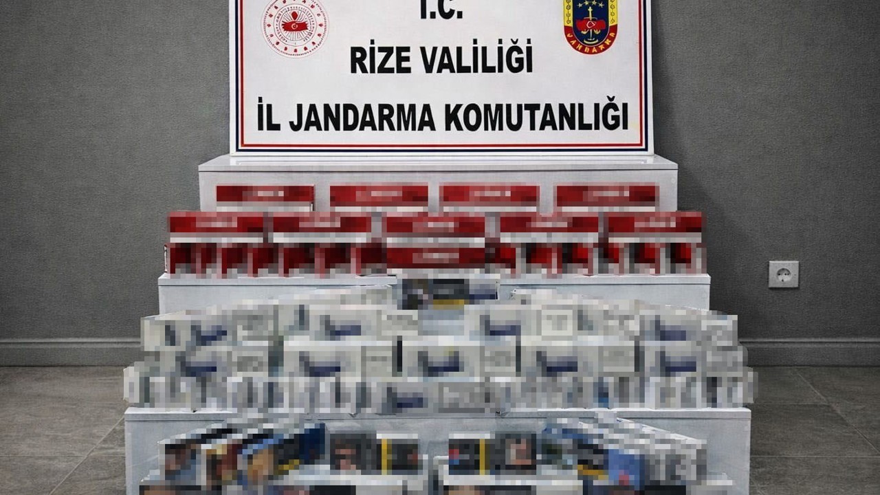 Rize’de kaçak sigara operasyonu
