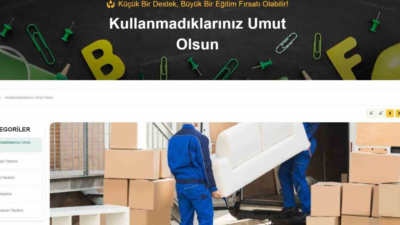 Alan el ile veren eli buluşturan online yardım platformu kullanıma sunuldu
