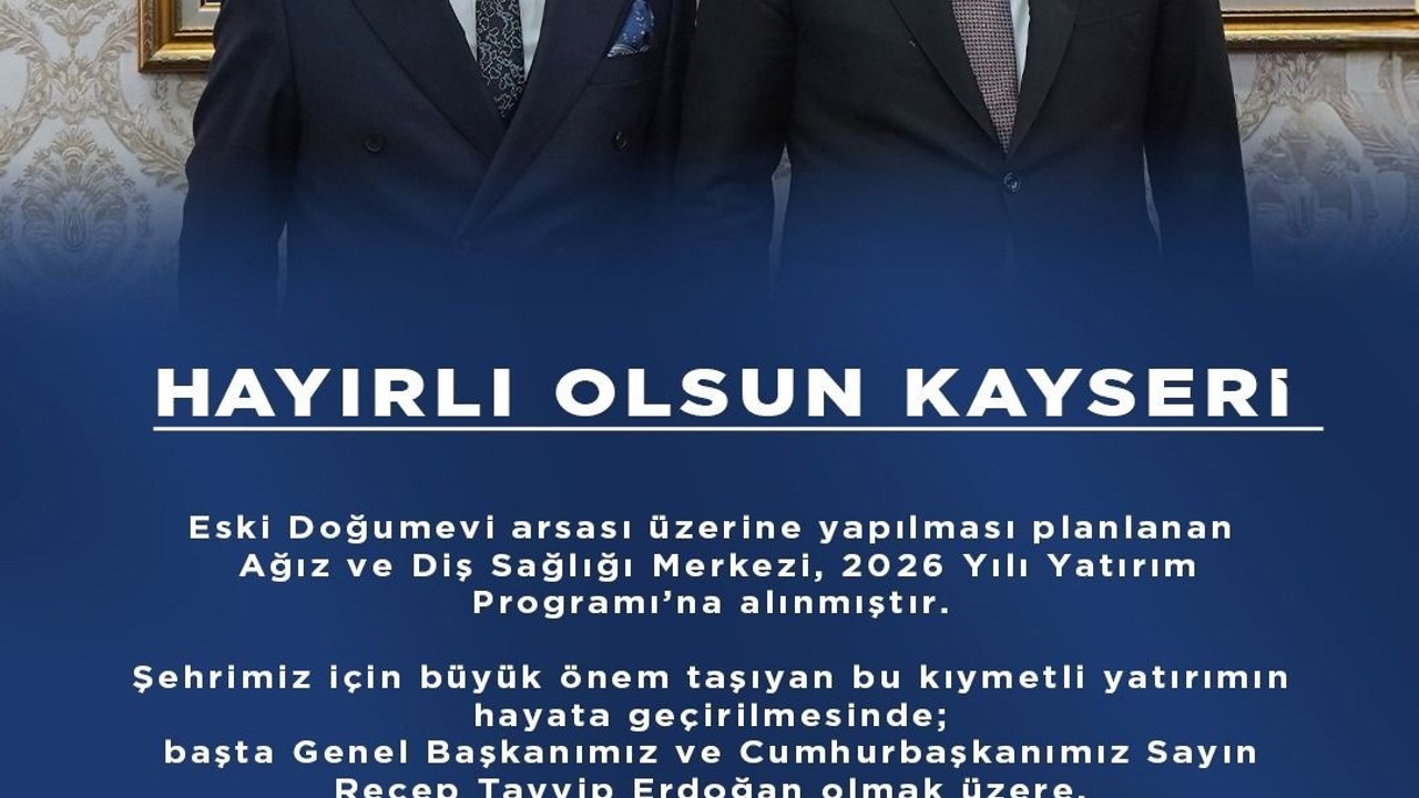 AK Parti İl Başkanı Okandan’dan ‘Diş Sağlığı Merkezi’ teşekkürü
