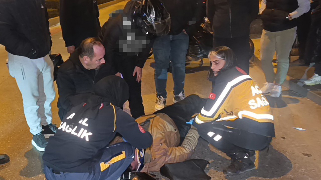 Dönüş yasağı olan yerden dönen otomobil motosikletle çarpıştı: 1 yaralı
