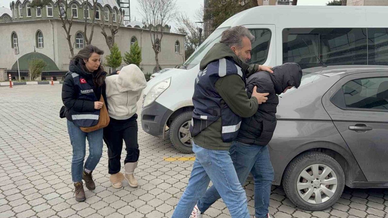Samsun’da uyuşturucu ticaretinden 1’i kadın 2 kişi tutuklandı

