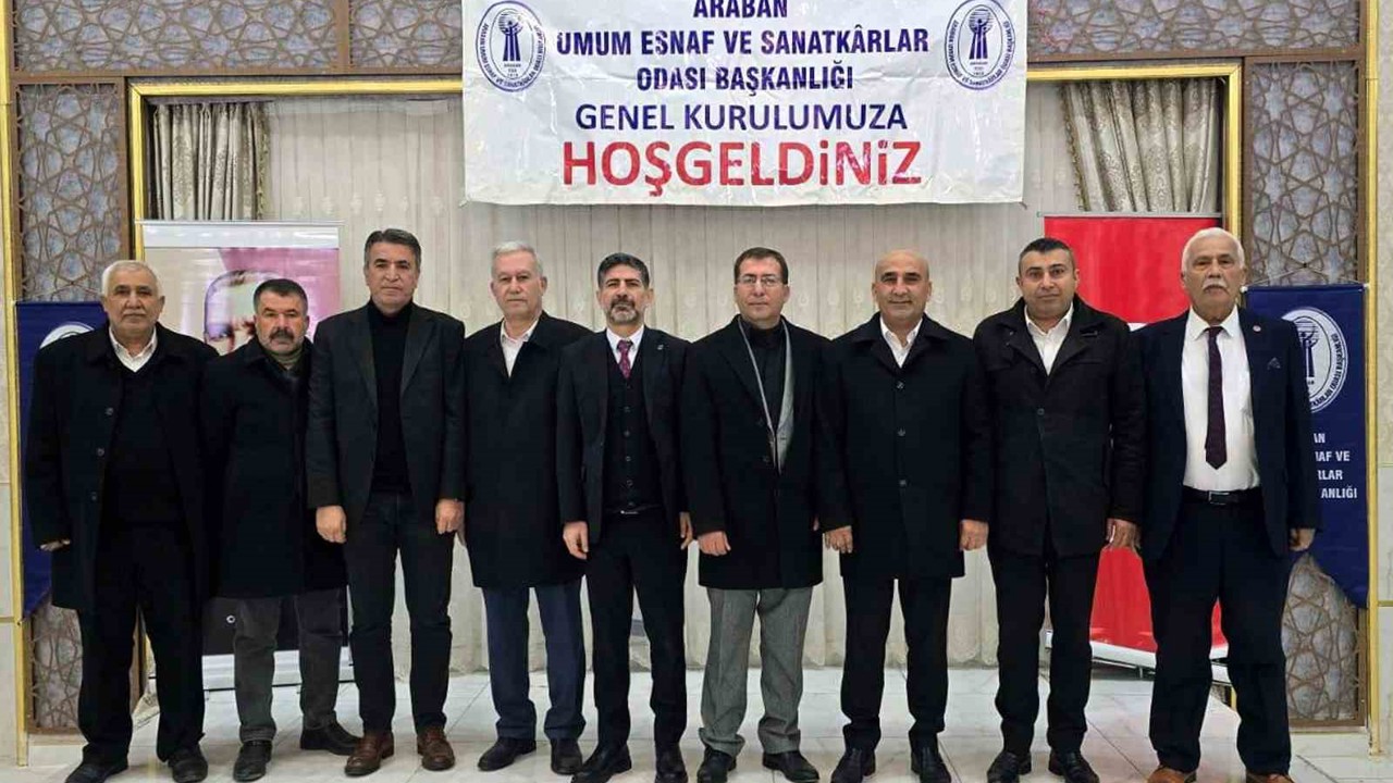 Araban’da esnaf odası başkanı Ahmet Karakuş güven tazeledi
