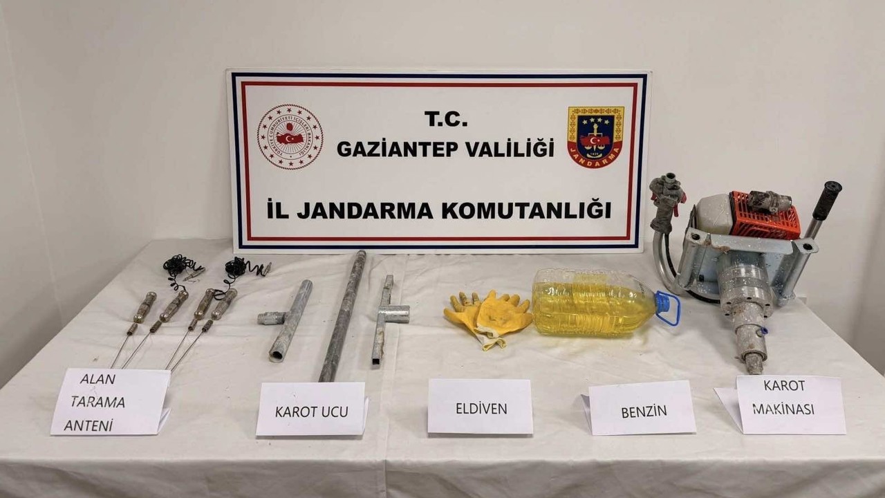 Gaziantep’te kaçak kazı yapan şahıslara jandarmadan suçüstü: 5 gözaltı
