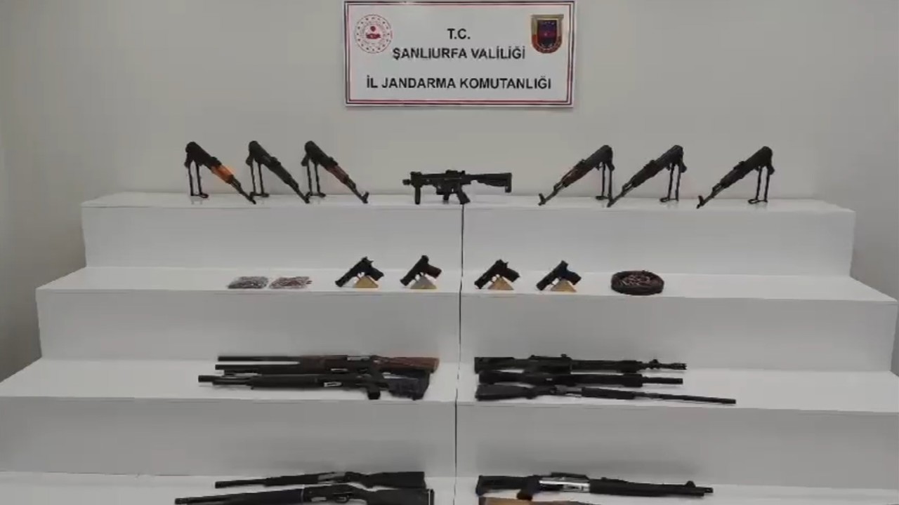 Şanlıurfa’da çok sayıda silah ve mühimmat ele geçirildi: 7 gözaltı
