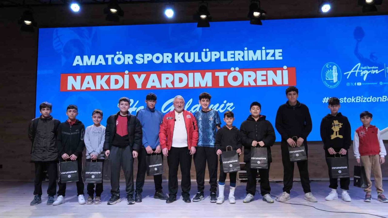 Çorum Belediyesi’nden amatör spor kulüplerine 3 milyon liralık nakdi yardım
