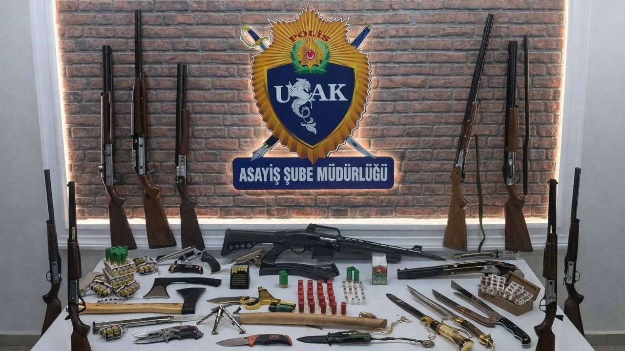 Uşak’ta galericiler sitesinde asayiş denetimi
