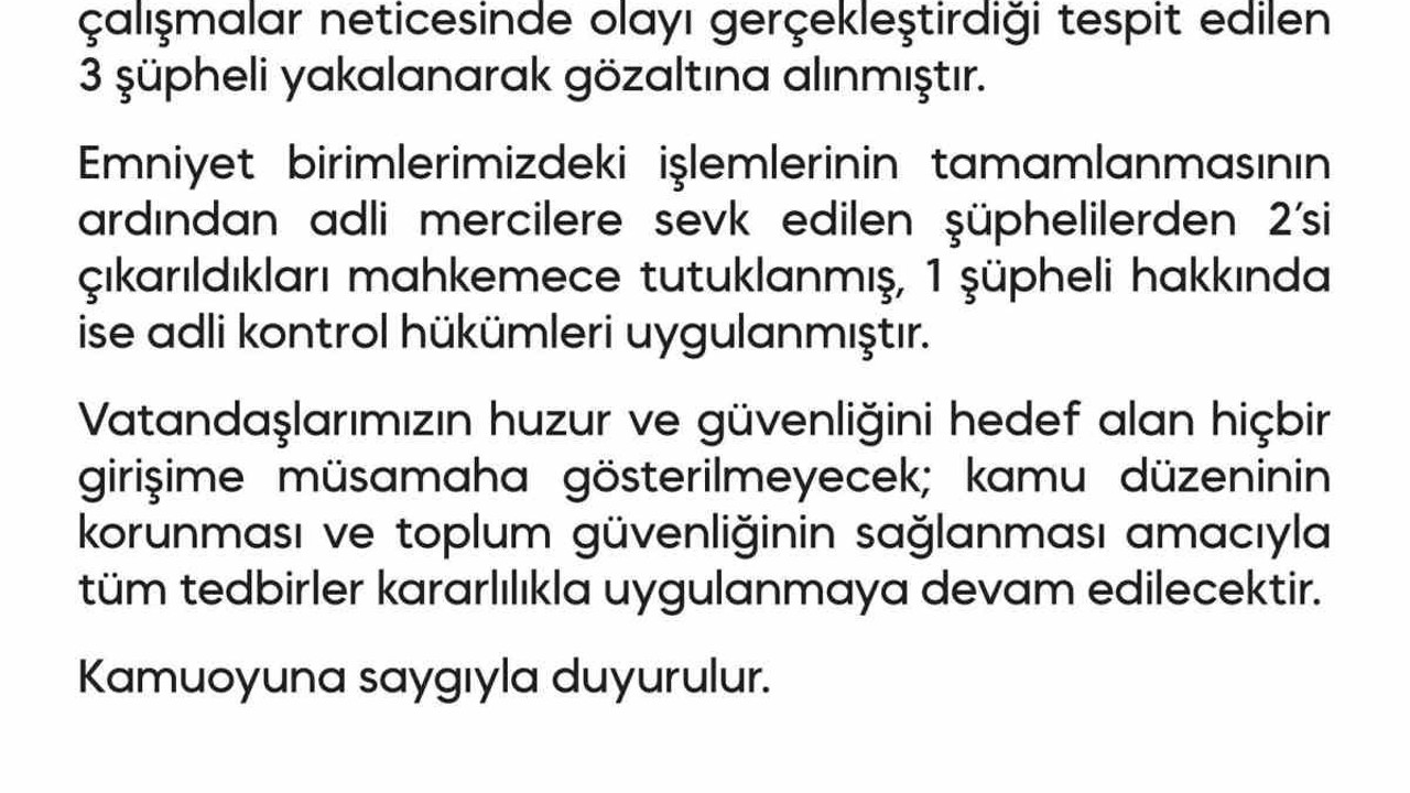 Diyarbakır Emniyet Müdürlüğüne EYP’li saldırıda 3 gözaltı

