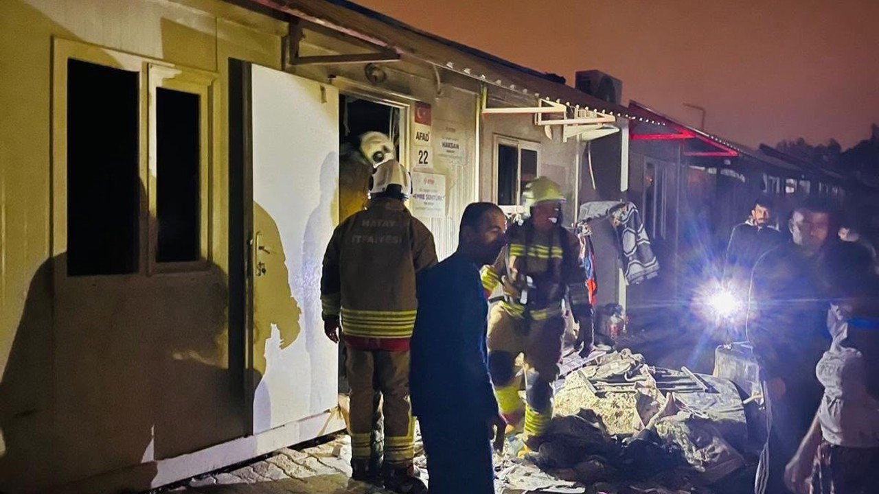 Antakya’da konteyner yangını
