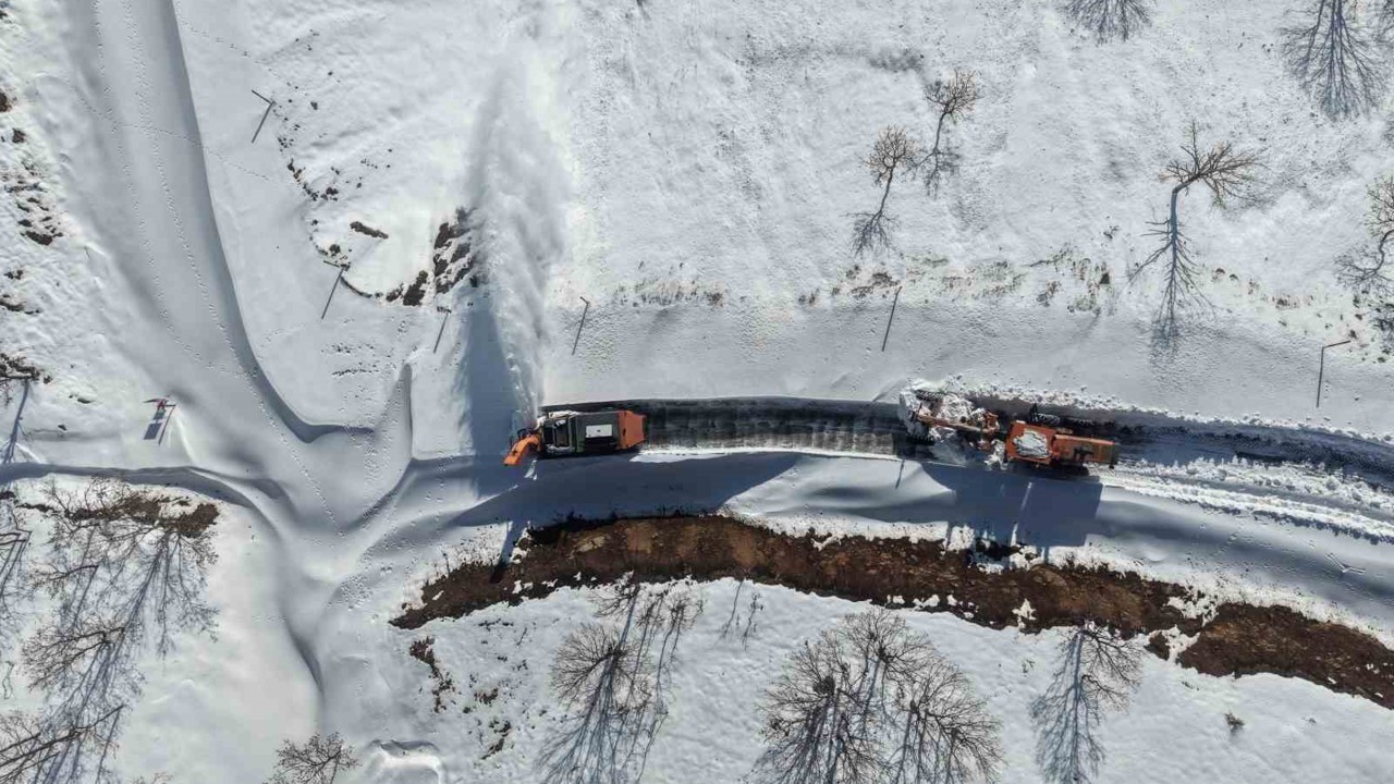 Muş ile Bitlis arasındaki kara yolu kar ve tipi nedeniyle ulaşıma kapatıldı
