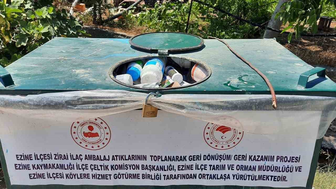 Çanakkale’de 8 yılda yaklaşık 500 bin adet bitki koruma ürünü zirai atık ambalajı toplanarak imha edildi
