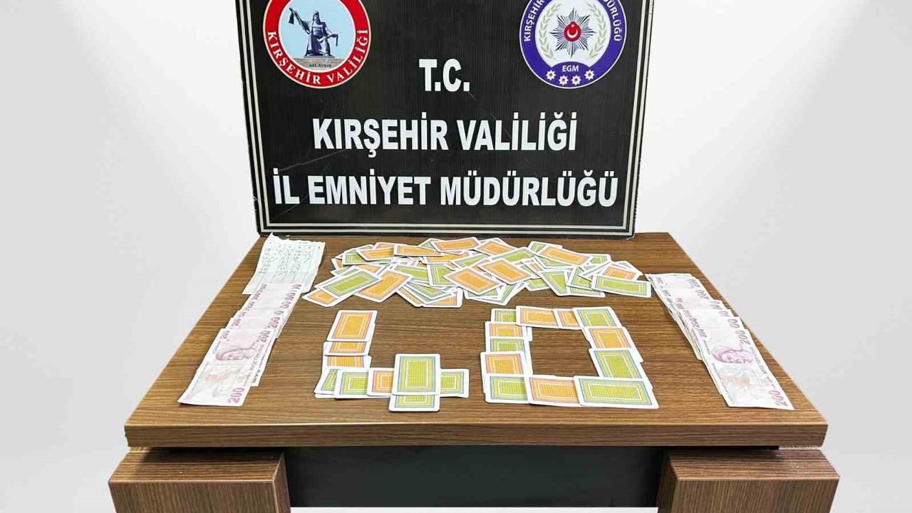 Kırşehir’de kumar operasyonu: 5 kişiye 58 bin TL ceza
