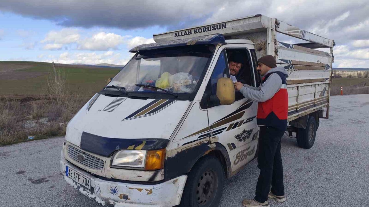 Çavdarhisar’da hayvan hareketlerine yönelik yol kontrolü
