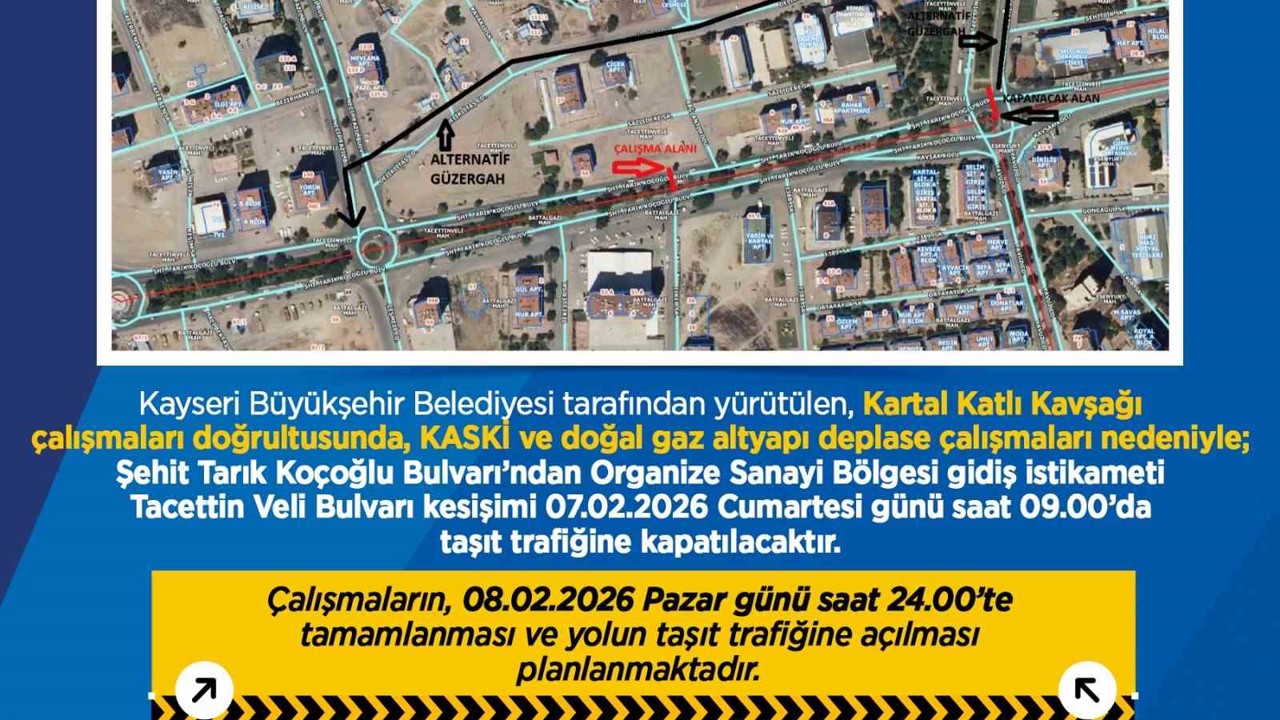 Büyükşehirden sürücülere yol uyarısı
