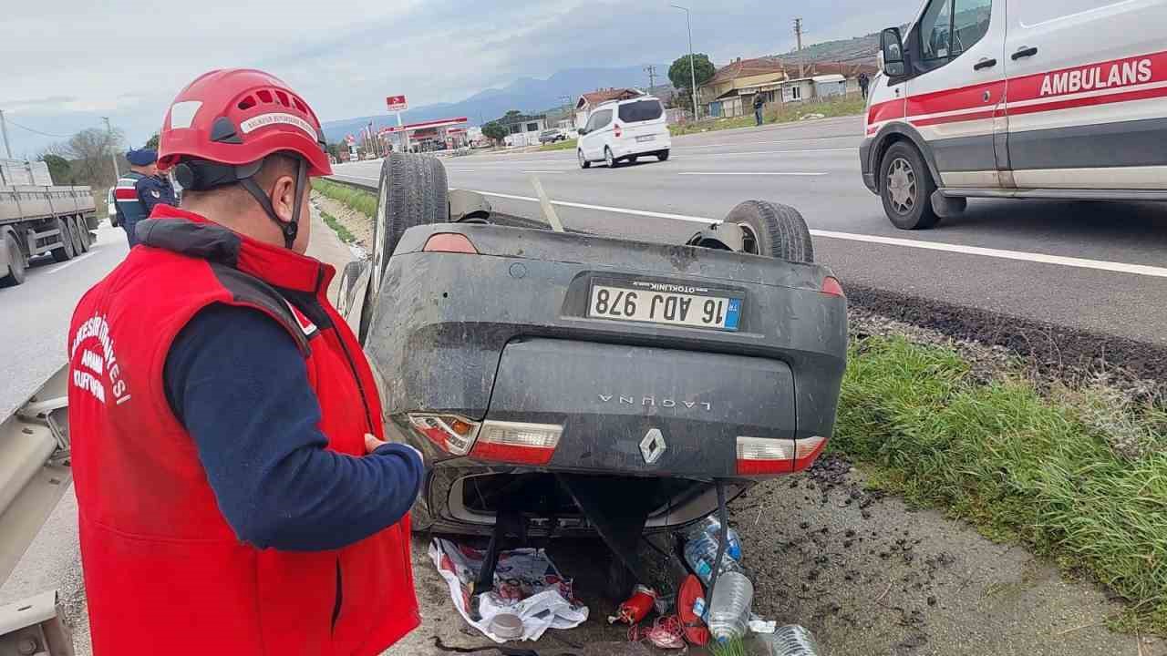 Susurluk’ta tek taraflı trafik kazası: 1 yaralı
