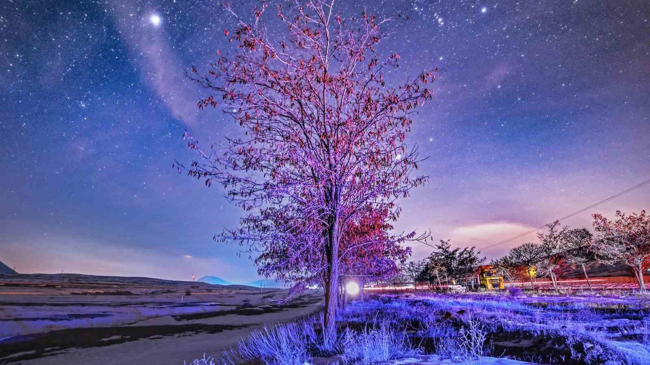 Bitlis’te kış geceleri yıldızlarla buluştu
