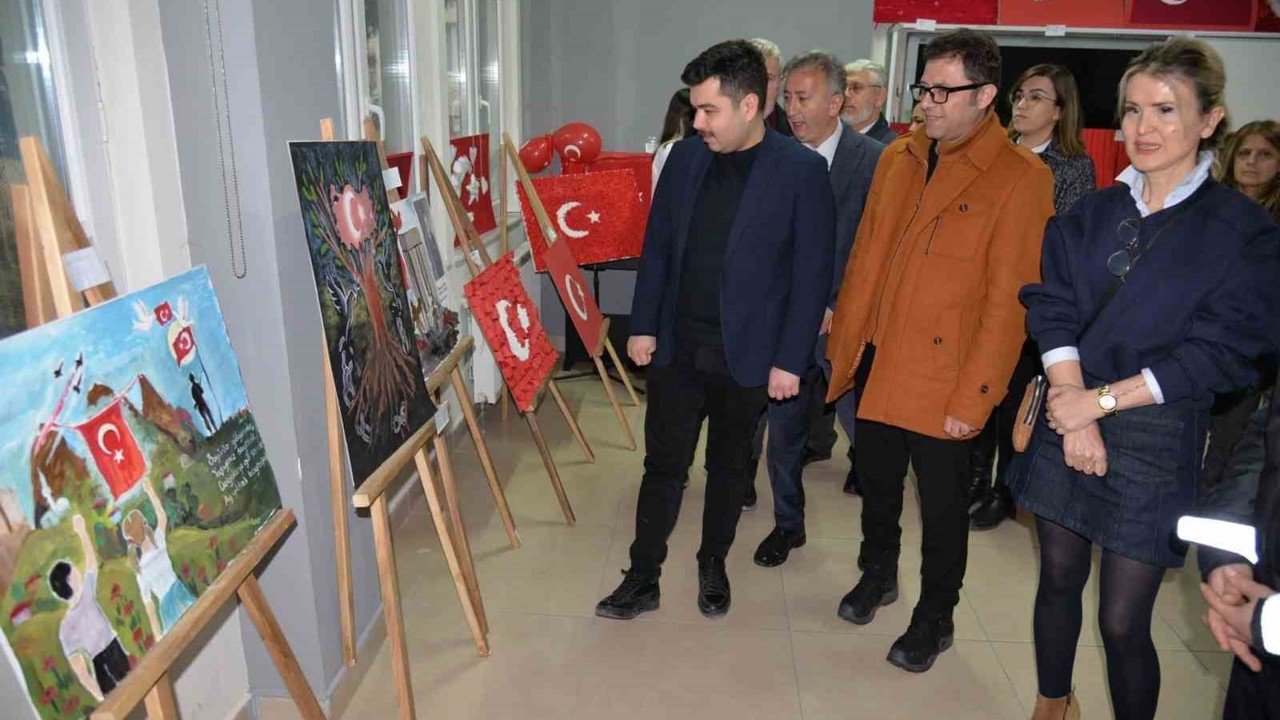 Türkeli’de bayrak sevgisi sanatla buluştu
