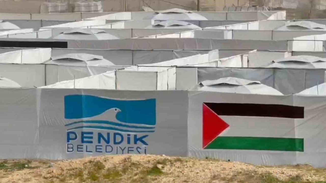 Pendik Belediyesi Gazze’de 600 kişilik çadır kent kurdu
