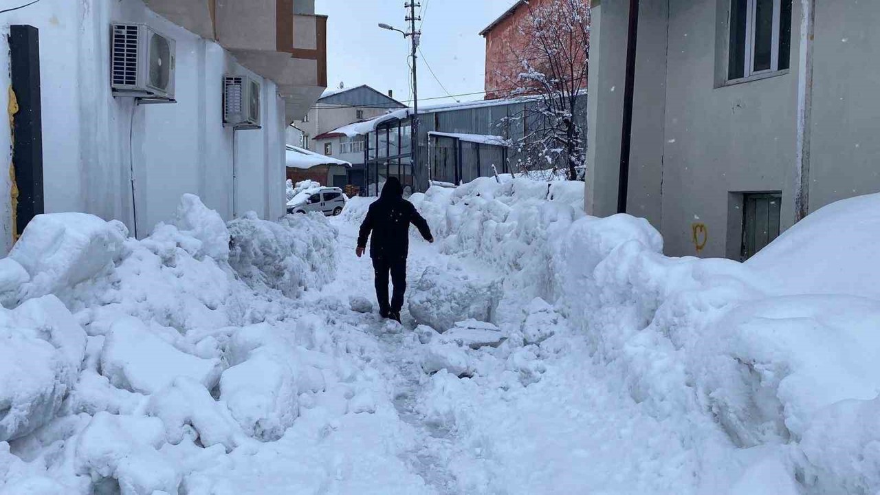 Karlıova’da 40 gündür süren kar yağışı hayatı zorlaştırıyor
