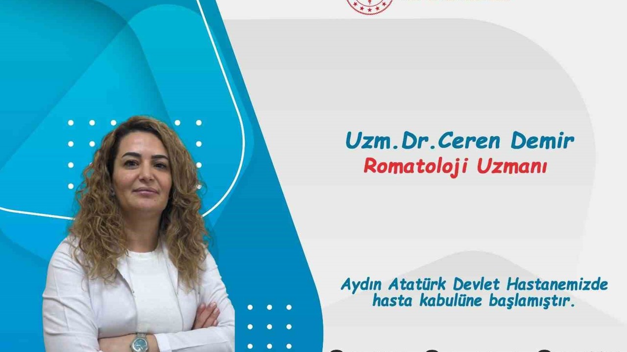 Aydın Atatürk Devlet Hastanesi’ne yeni Romatoloji Uzmanı Demir göreve başladı

