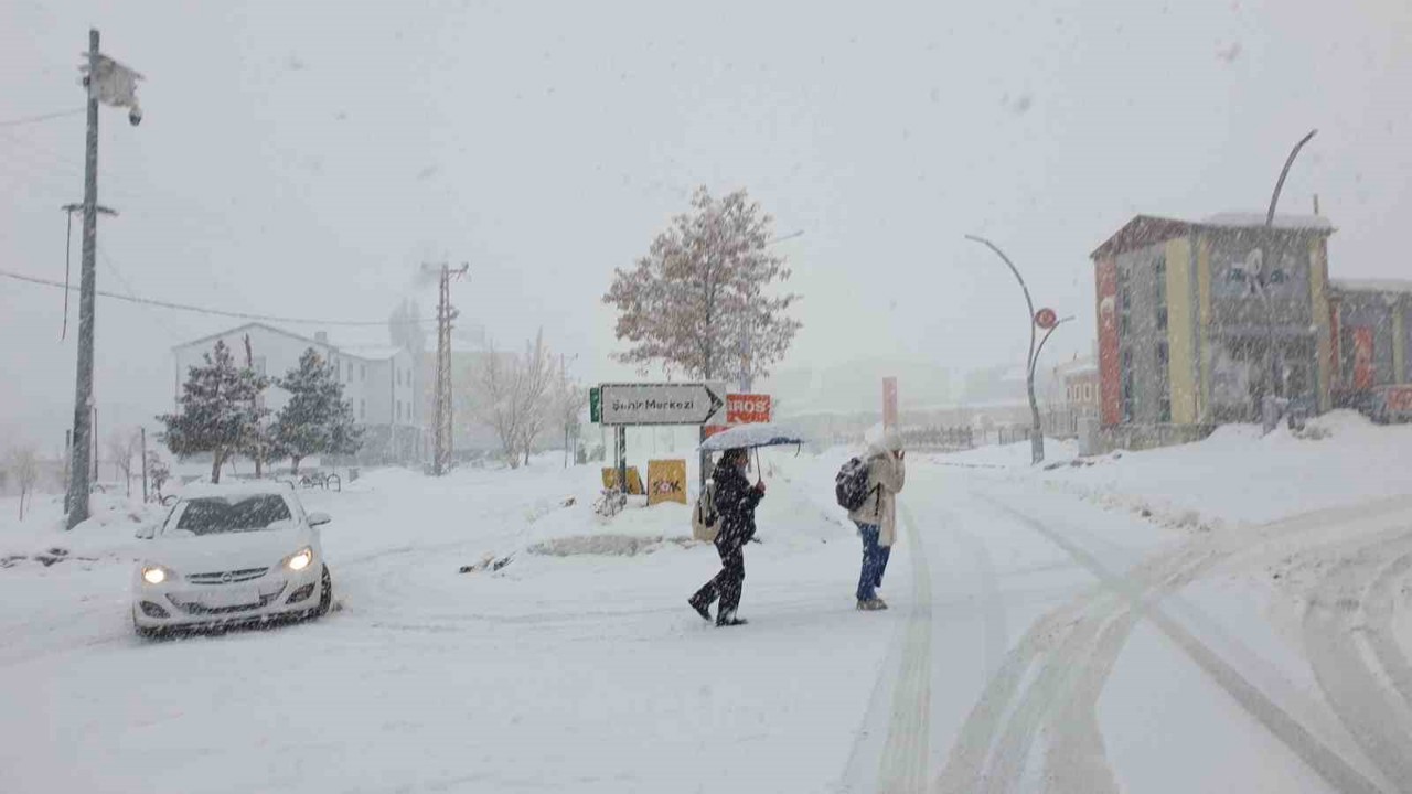 Başkale’de yoğun kar yağışı
