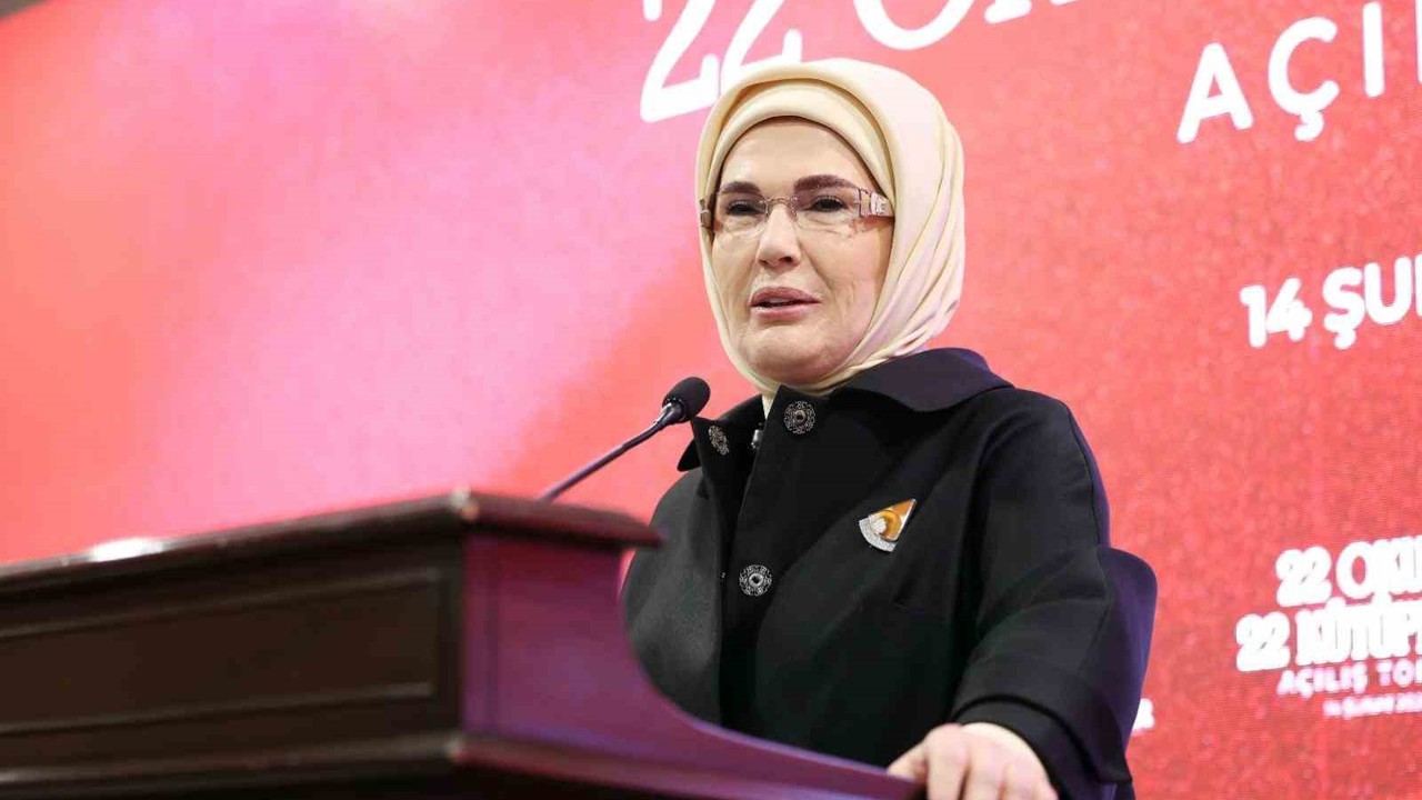 Emine Erdoğan: "Kütüphane okulların kalbidir, ruhudur, can damarıdır"
