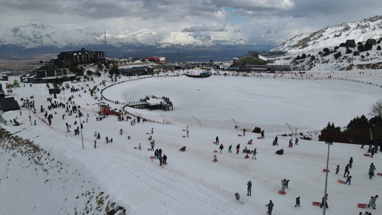 Türkiye’nin en uzun pistinde yoğunluk havadan görüntülendi
